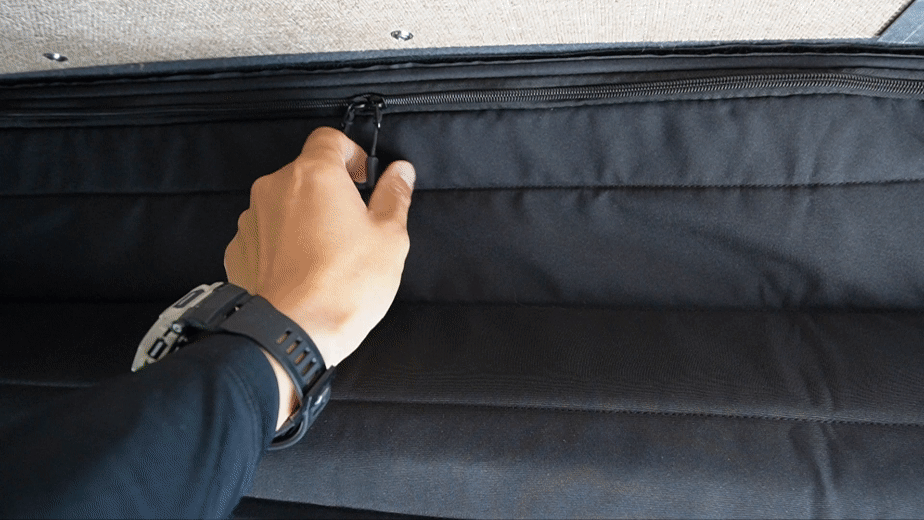 Sprinter headliner Shelf with Curtain Rod and Liner 2007-2018