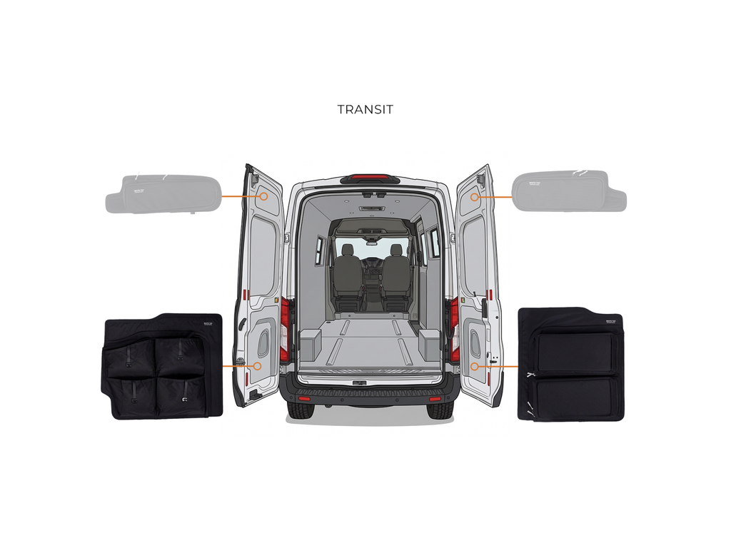 Ford Transit Lower Rear Door Storage Panels (Pair)