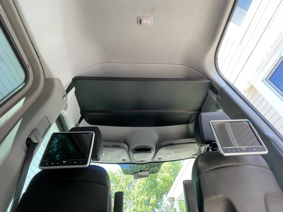Sprinter headliner Shelf with Curtain Rod and Liner 2007-2018