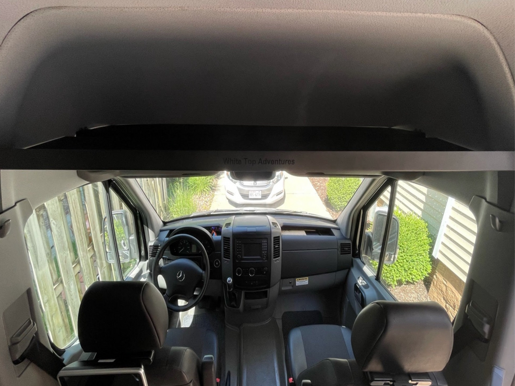 Sprinter headliner Shelf with Curtain Rod and Liner 2007-2018