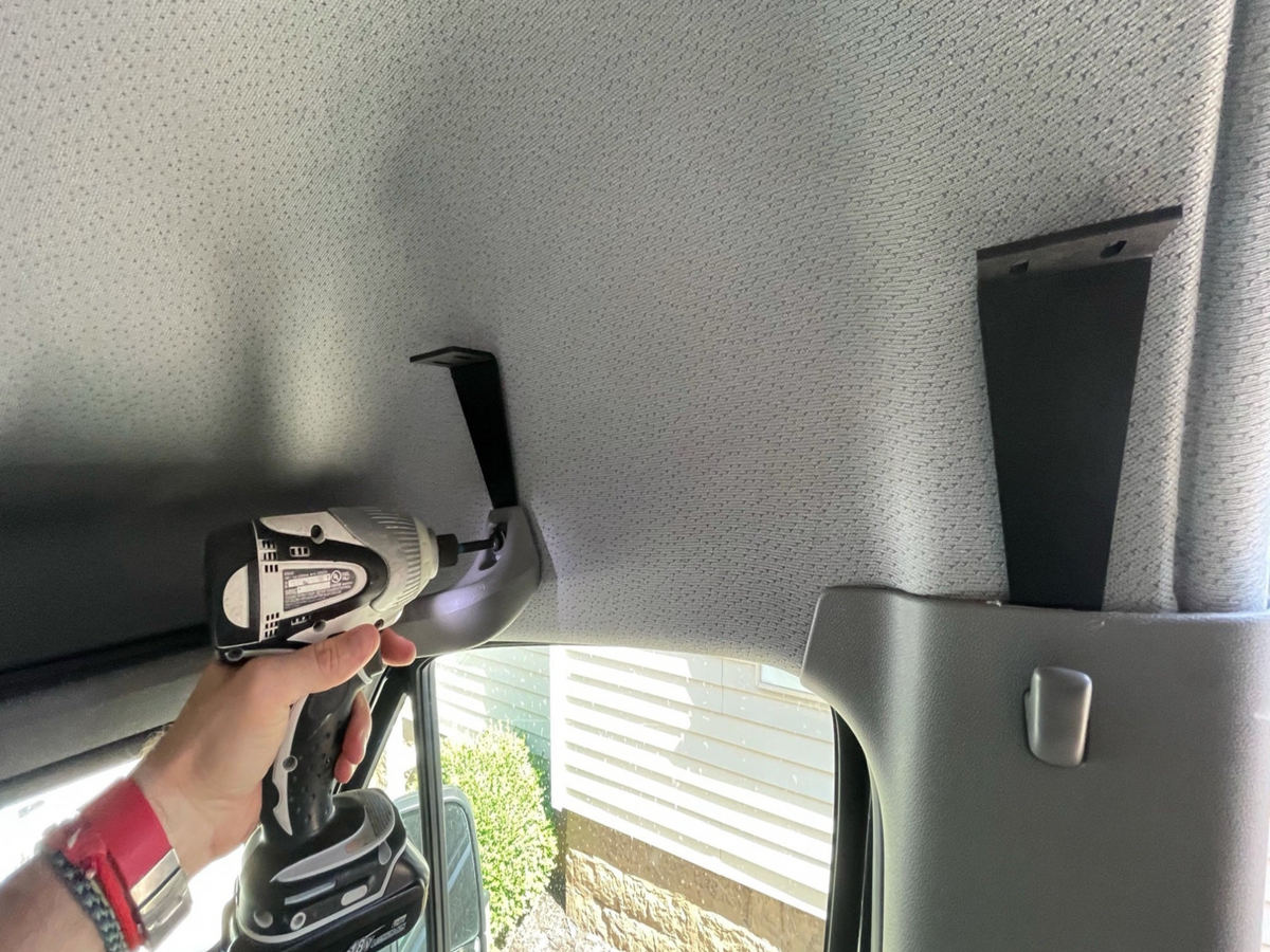 Sprinter headliner Shelf with Curtain Rod and Liner 2007-2018