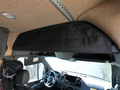 head liner storage shelf with cover in camper van